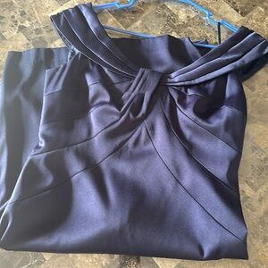 Jones Wear navy dress with zipper back